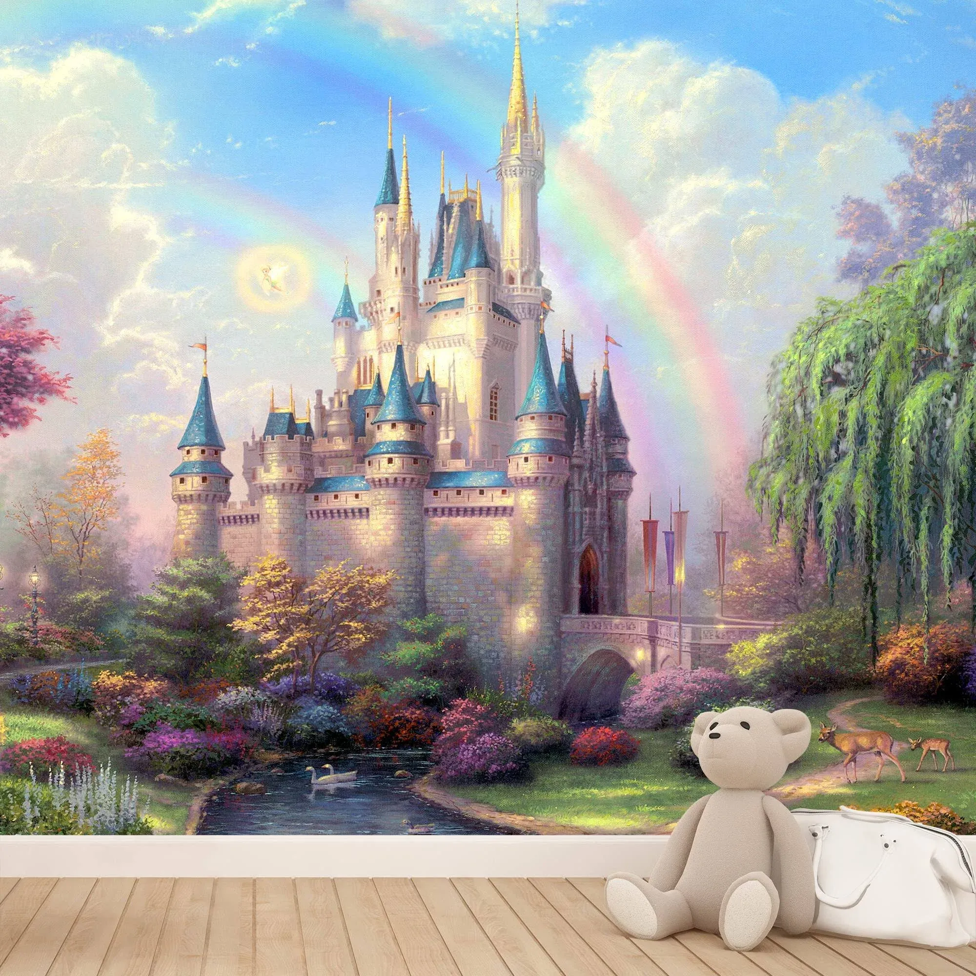 IDEA4WALL Wall Murals for Bedroom Dream Castle Large Removable Wallpaper Peel and ...