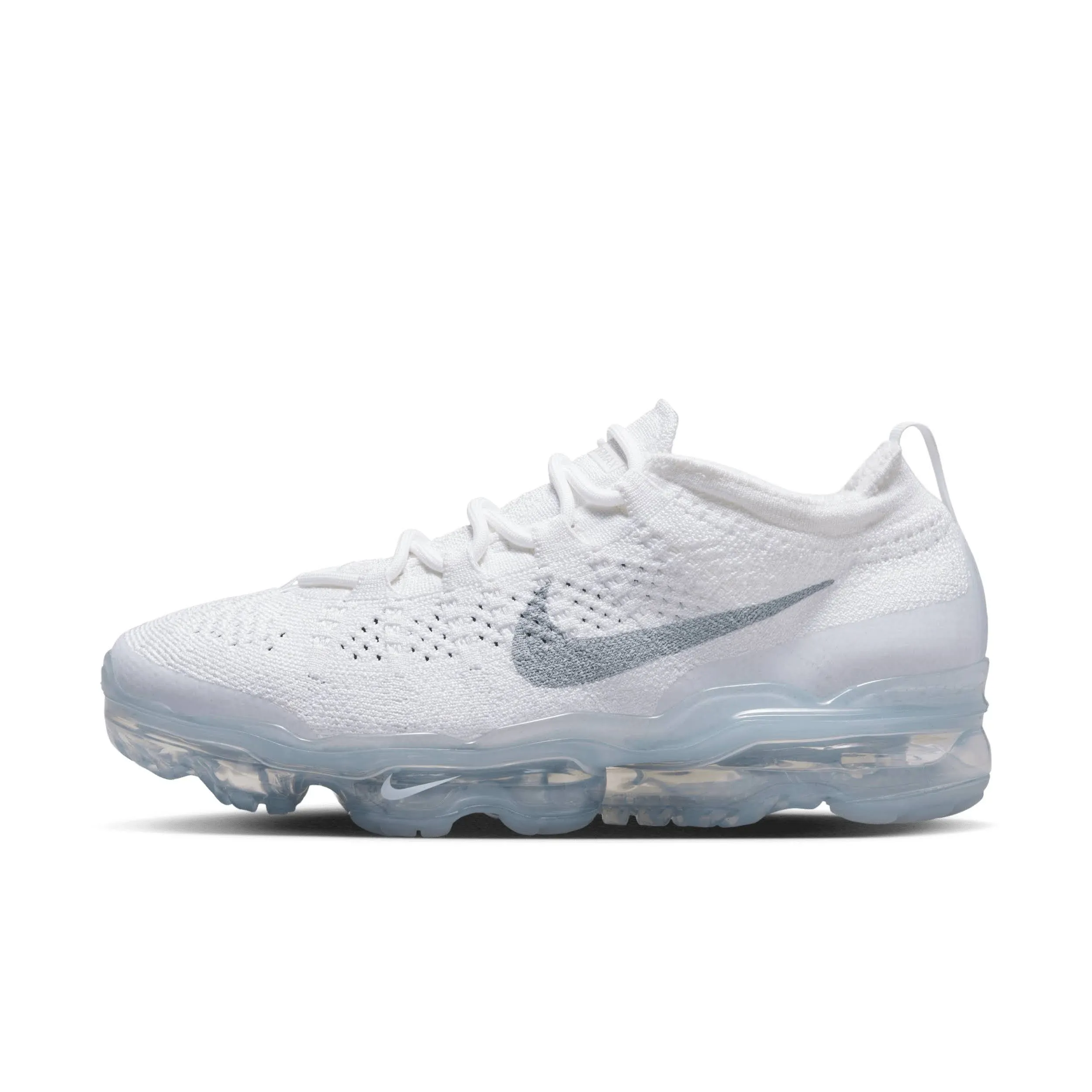 Nike Women's Air Vapormax 2023 Flyknit Shoes, Size 8.5, White/Platinum