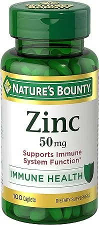 Nature's Bounty Zinc, Immune Health, 50 mg, Tablets - 100 tablets