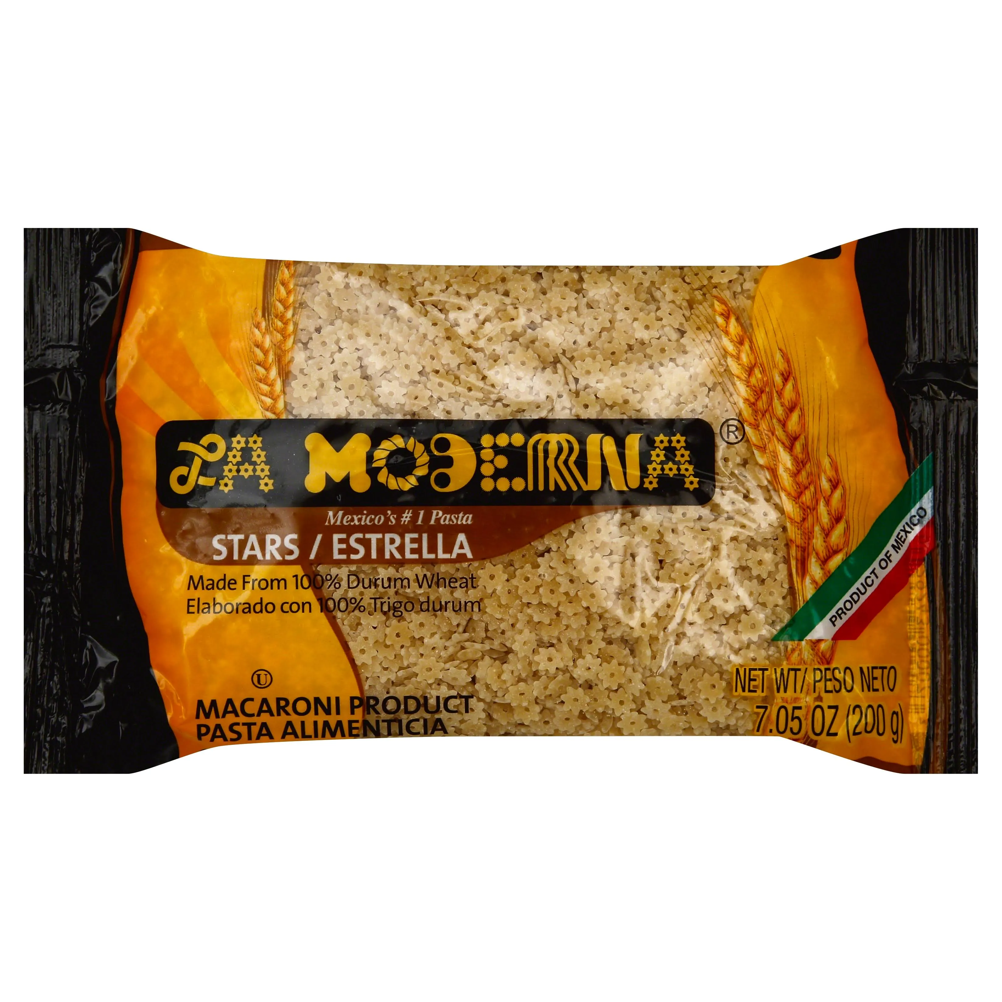 LA MODERNA, Letras, Pasta, Hecha con Sémola de Trigo Durum, Enriquecida con Vitaminas y Hierro, 7 oz