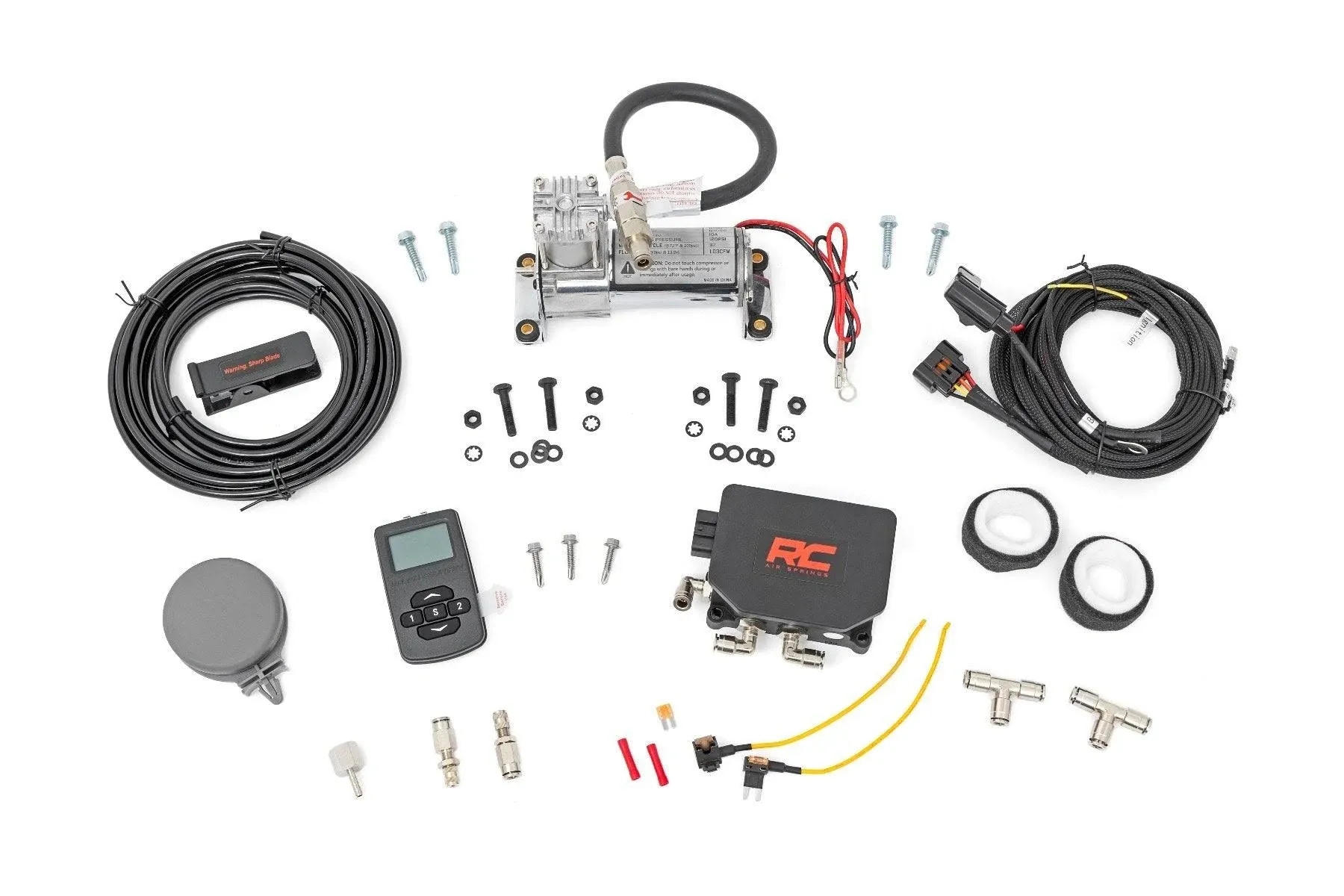 Rough Country Air Bag Compressor Kit Onboard With Controller Wireless