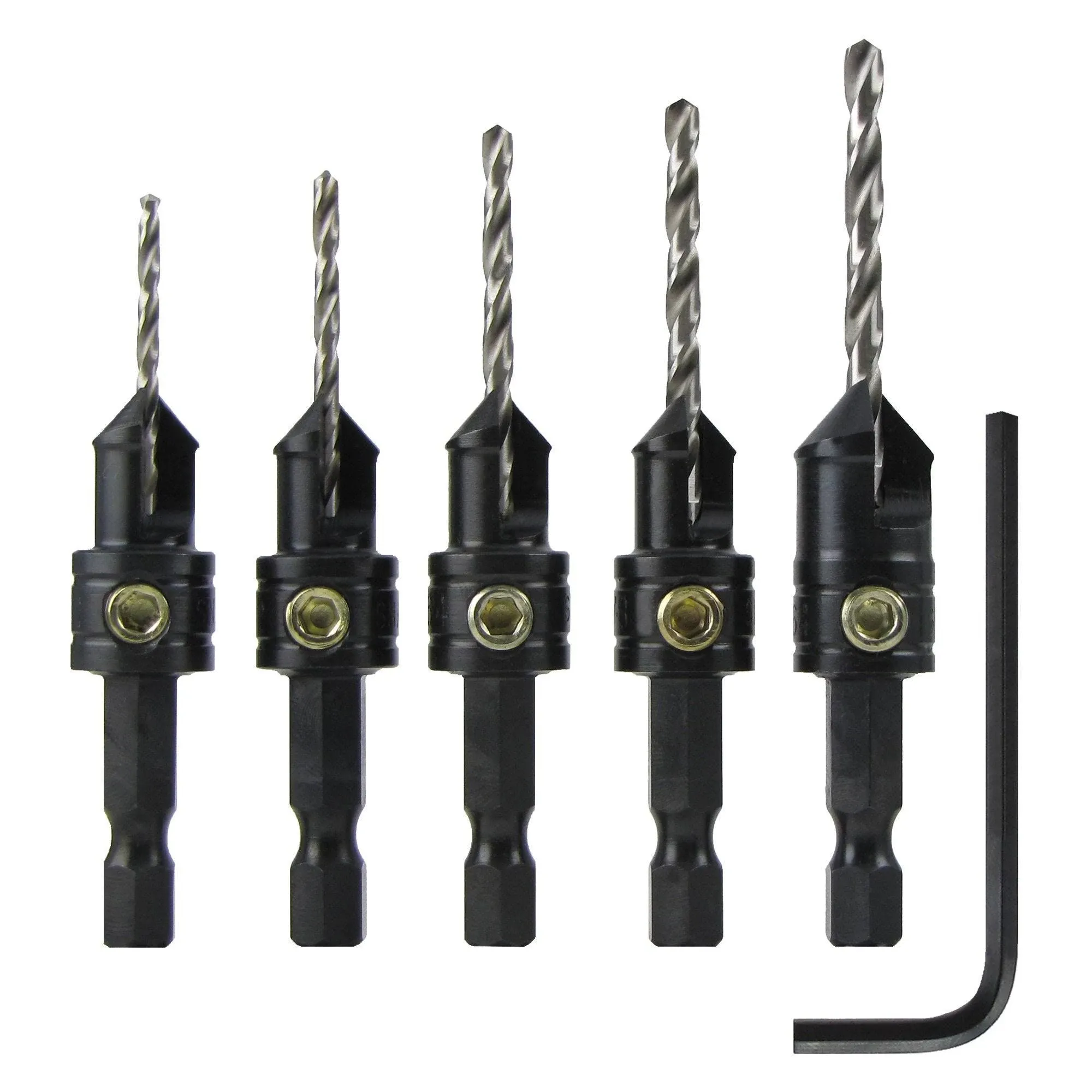 Make it Snappy Tools Quick-Change 5-Pc. Countersink Drill Bit Set. Proudly Made