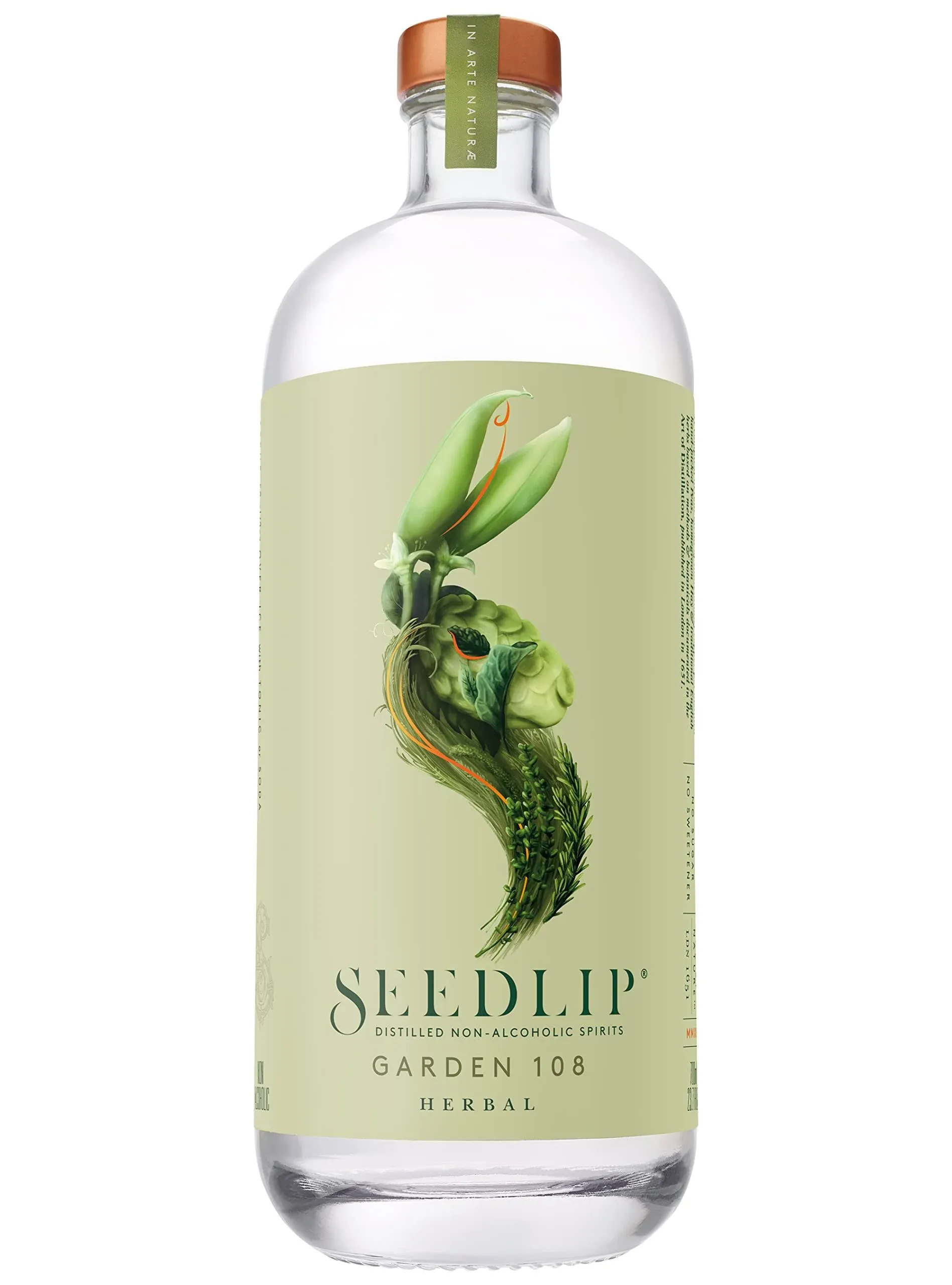 Seedlip Garden 108 - Non-alcoholic Spirit | Calorie Free, Sugar Free | Non-alcoholic Cocktails | 23.7fl oz (700ml)