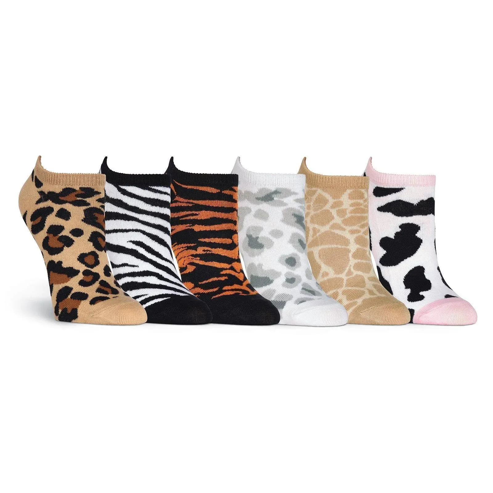 K. Bell Women's Animal Prints Six Pair Pack Ankle Socks