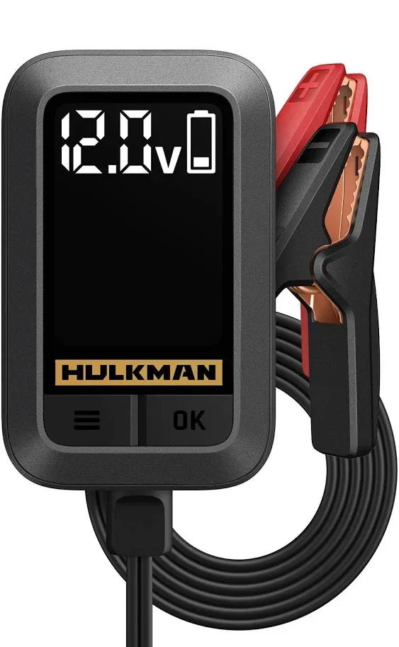 HULKMAN Sigma 1 Car Battery Charger, 1A 6V/12V Automatic Smart Trickle Charger, Battery Maintainer, and Desulfator with Intelligent Interface