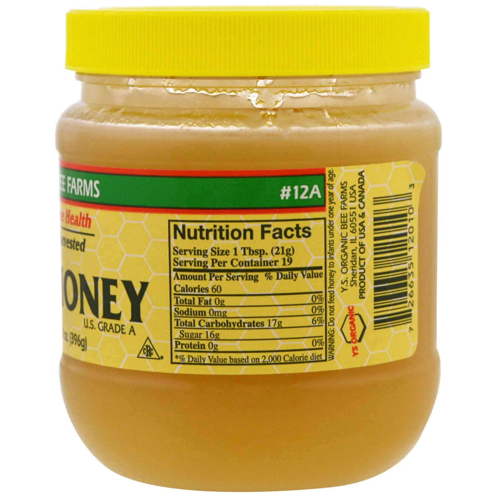 Y.S. Eco Bee Farms Raw Honey - 22 oz (4 Pack)