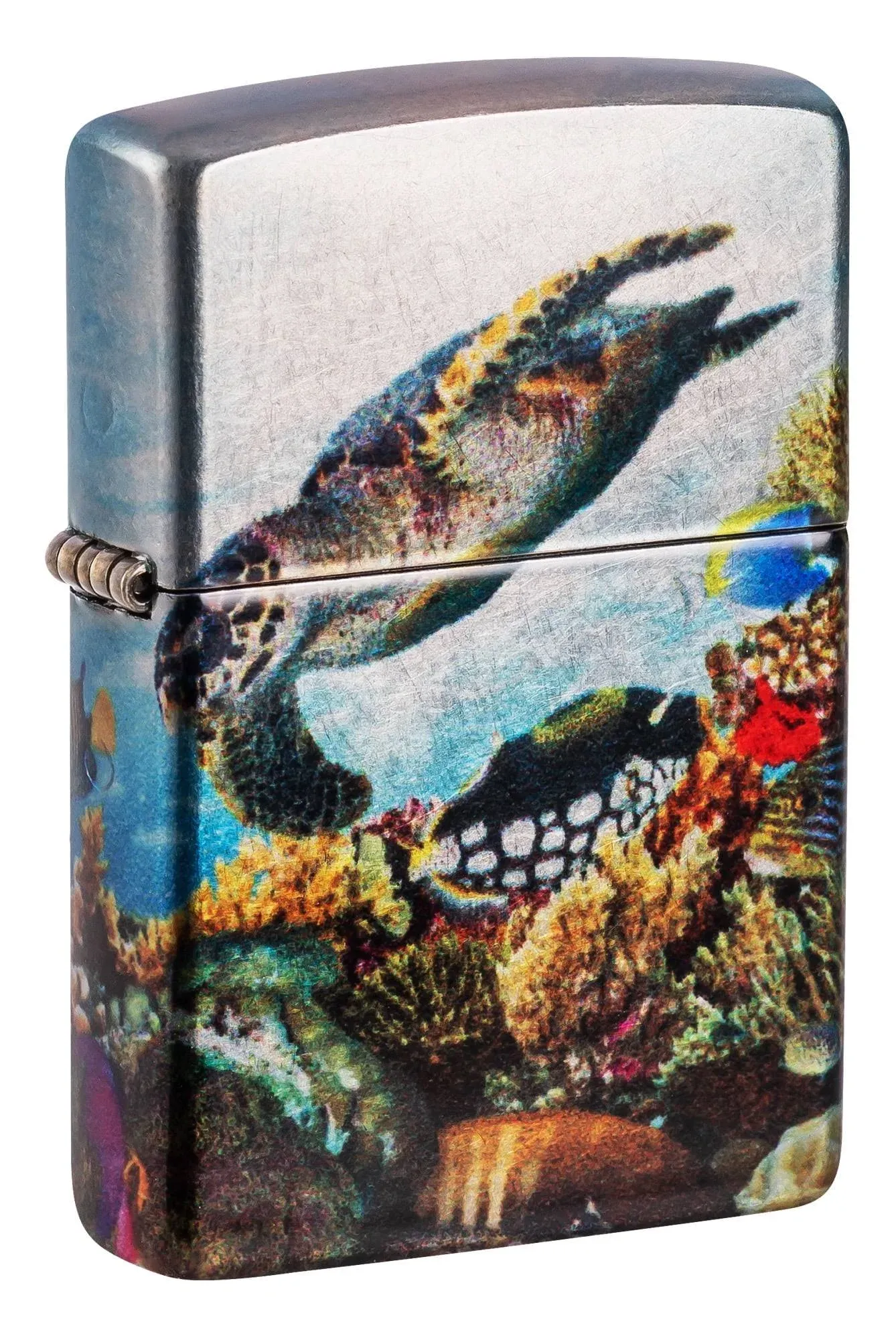 Zippo Lighter: Deep Sea Design, 540 Fusion - 540 Tumbled Chrome 48780