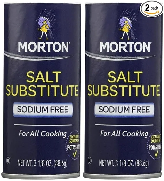 Morton Salt Substitute, 3.12 oz, 2 pk