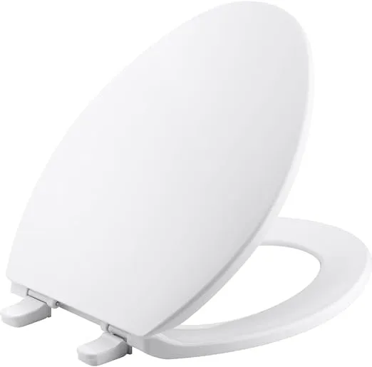 Kohler K-4774-96 Brevia with Quick-Release Hinges Elongated Toilet Seat Biscuit