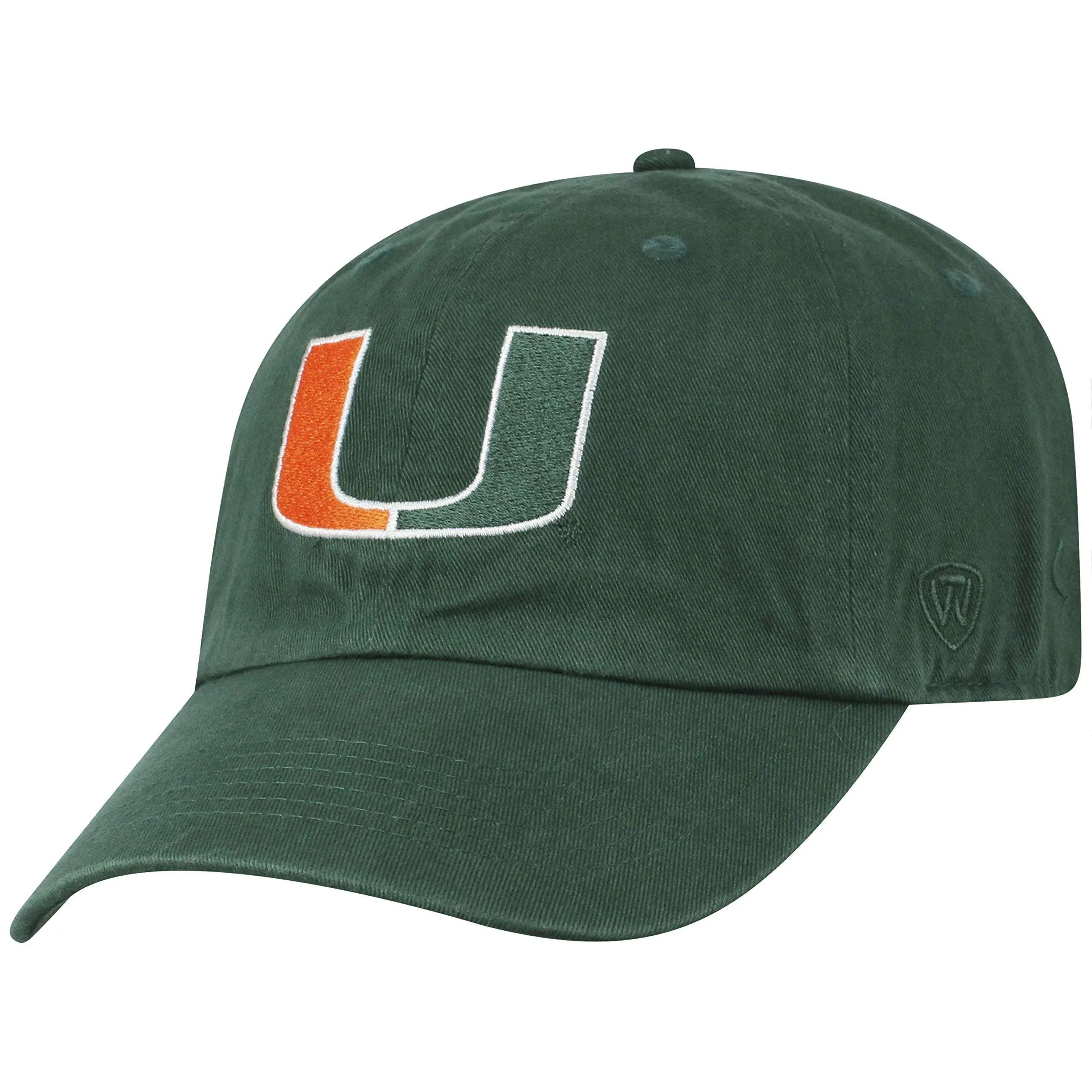 "Top of the World Miami Hurricanes Men's Adjustable Relaxed Fit Team Icon hat, One Size"