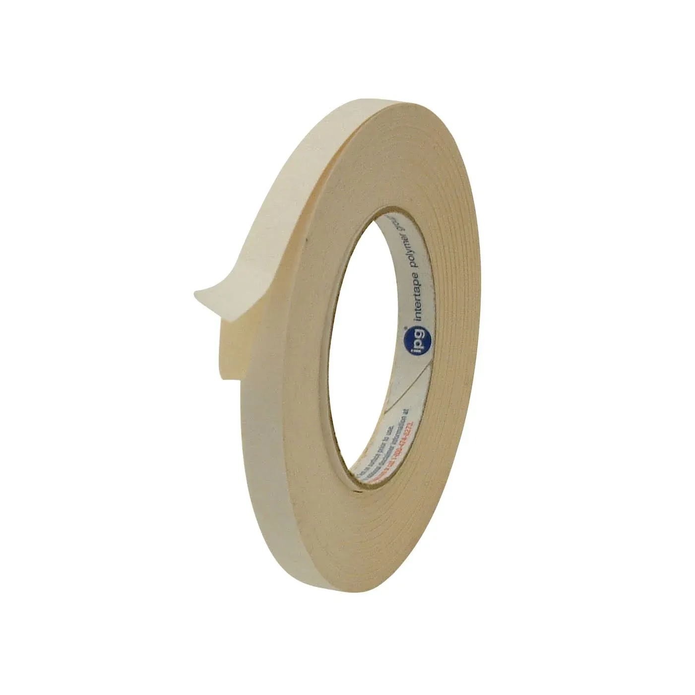 Intertape 591 Double Sided Flatback Paper Tape: 1/2 in x 36 yds. (Beige)