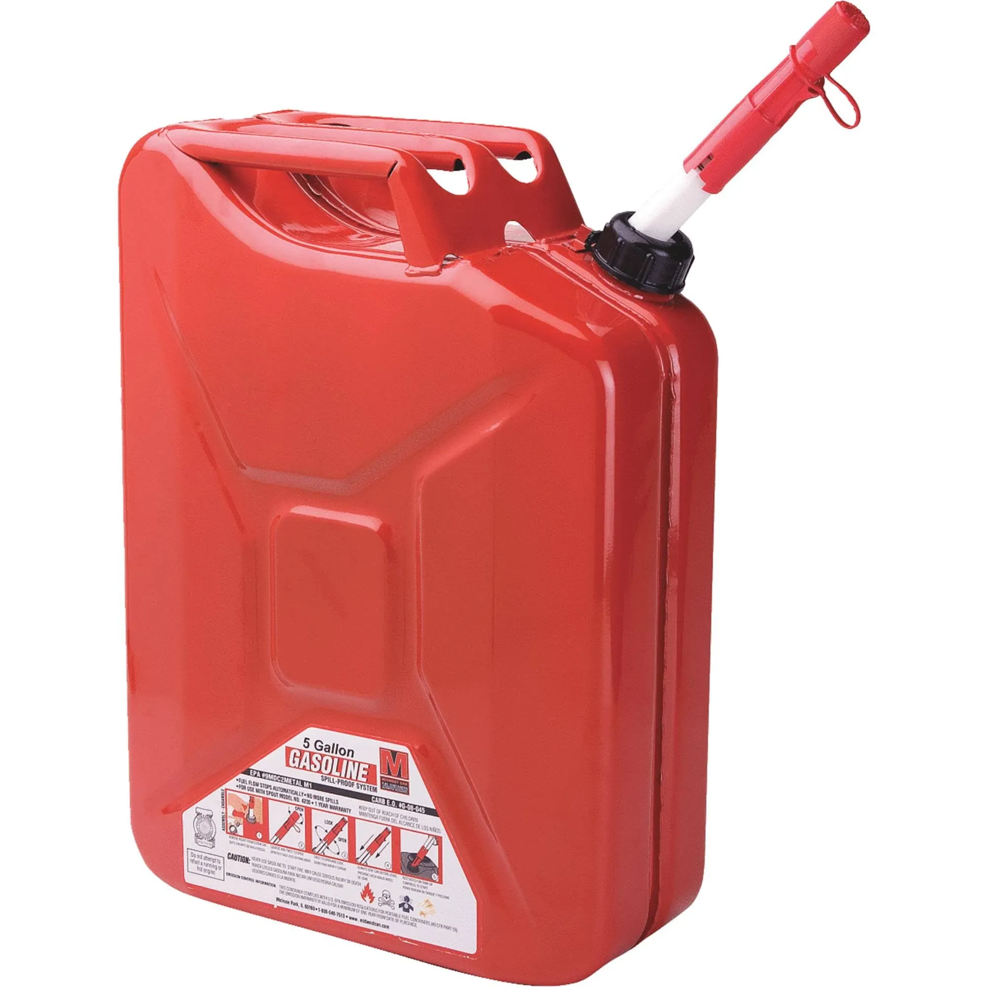 Midwest Can 5-Gallon Metal GAS Can