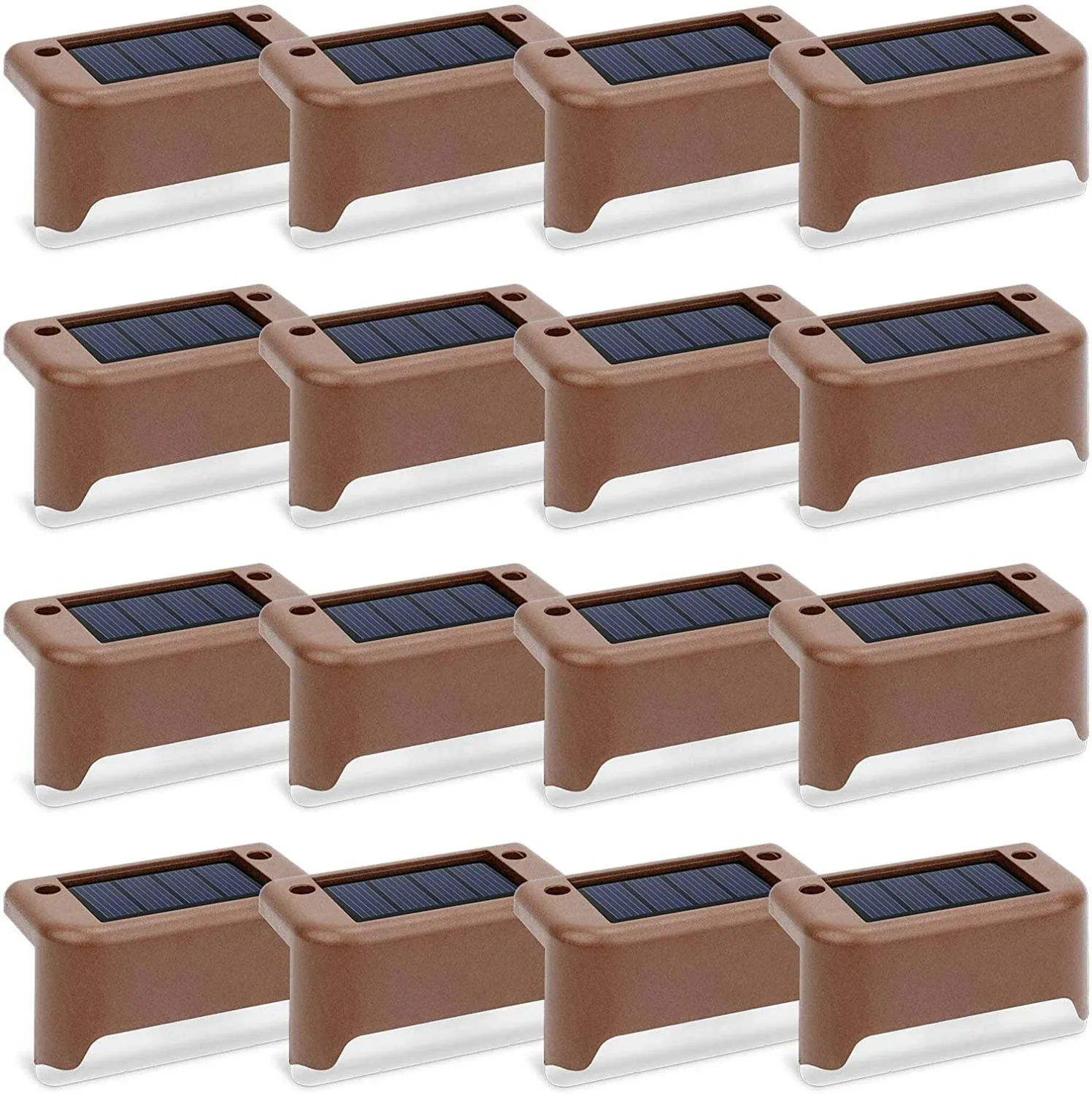 Solar Deck Lights 16 Pcs Solar Step Lights Outdoor Waterproof Led Solar Fence La