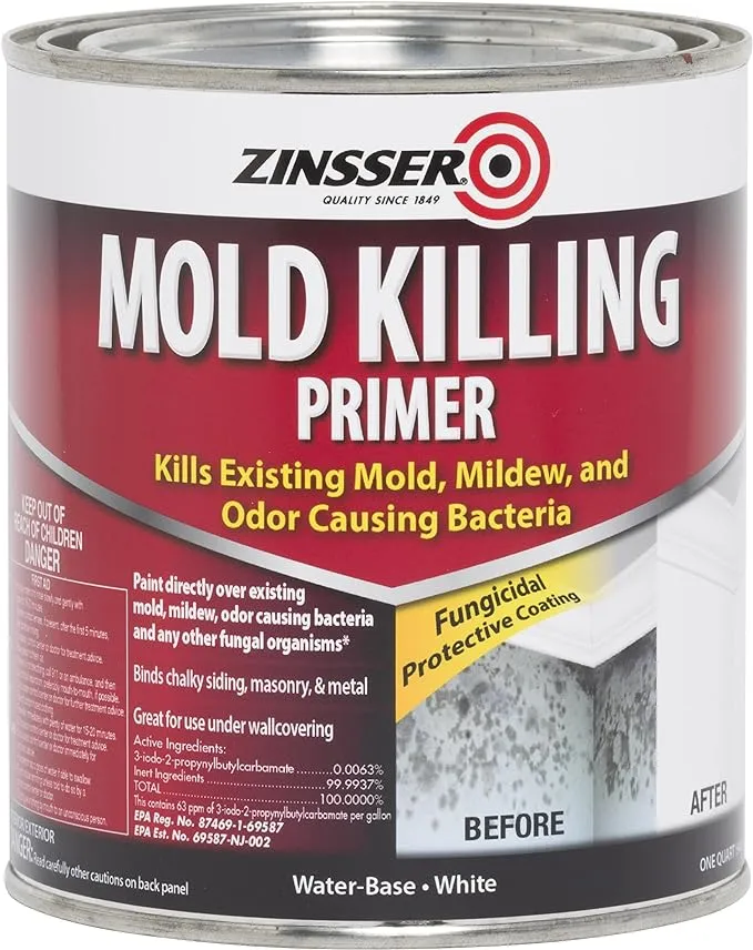 Zinsser 276049CT Mold Killing Primer – 2 / Carton – White