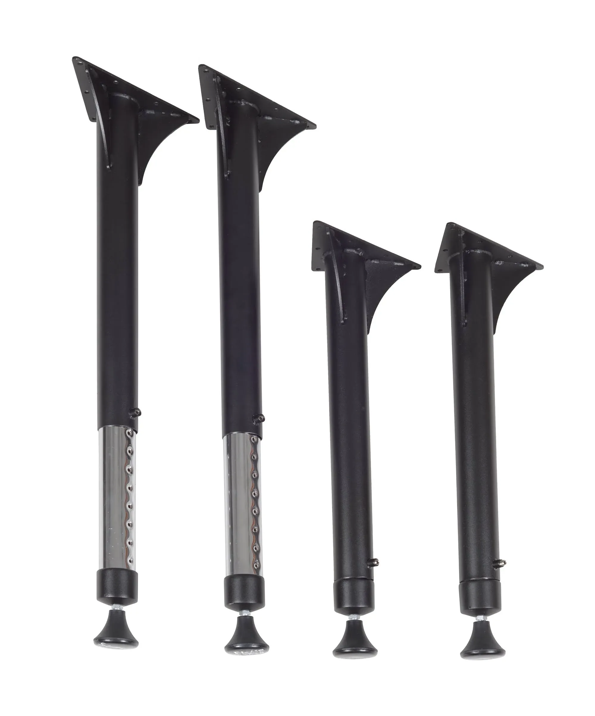 Regency Kee Adjustable Leg, black &amp; Chrome (Set of 4), 23&#034;-35&#034;