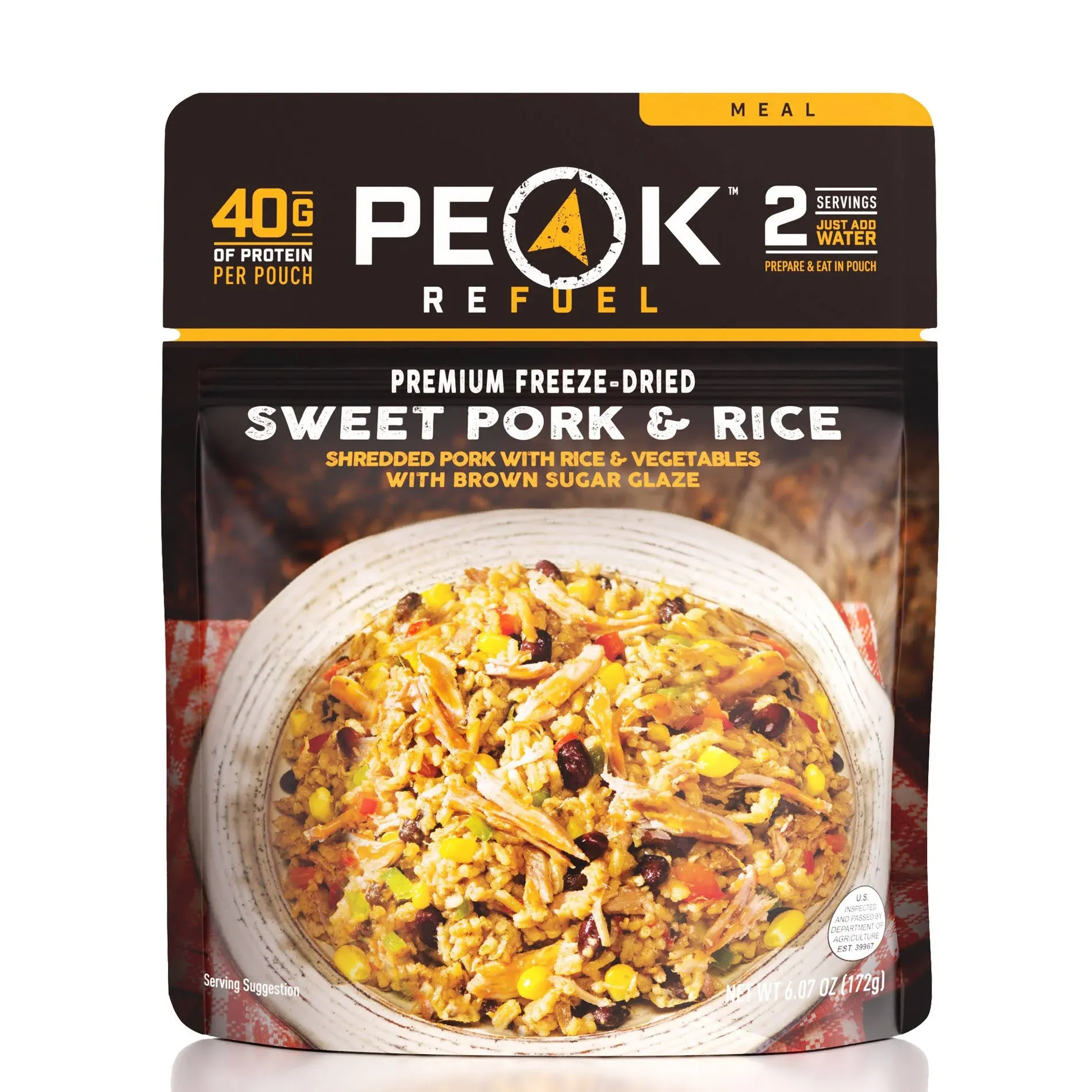 Peak Refuel Sweet Pork & Rice Freeze Dried Food 6.07 oz