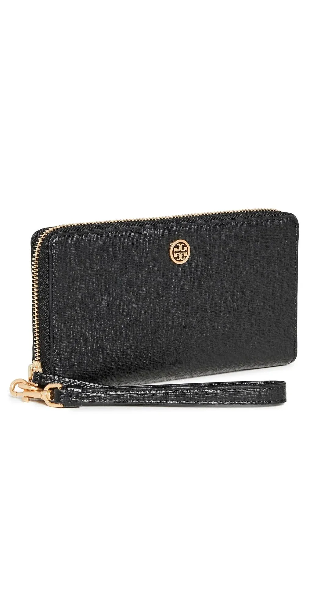 Tory Burch Women's Robinson Zip Continental Wallet, Black, One Size