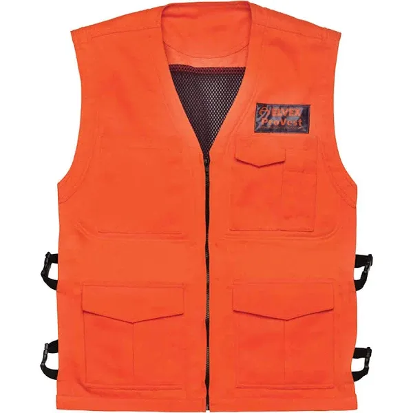 ELVEX Vest: Cotton/Polyester, XL Vest Size, Orange