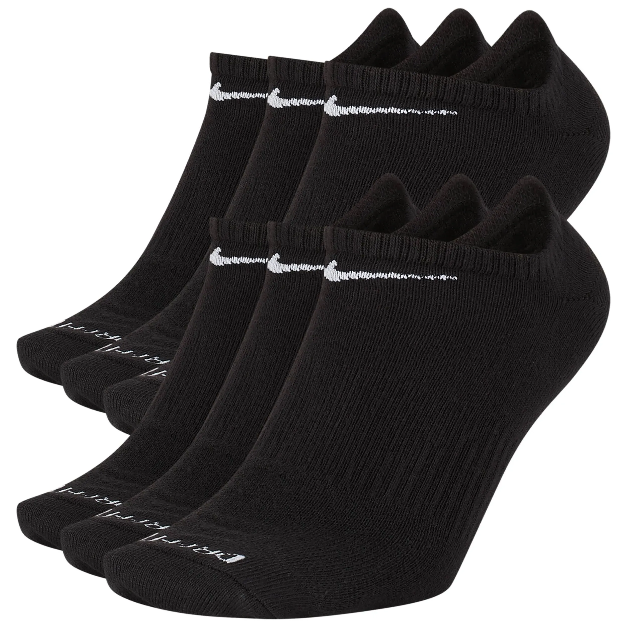 Nike Every Plus Lightweight No Show 6-Pair Pack - Black - Socks