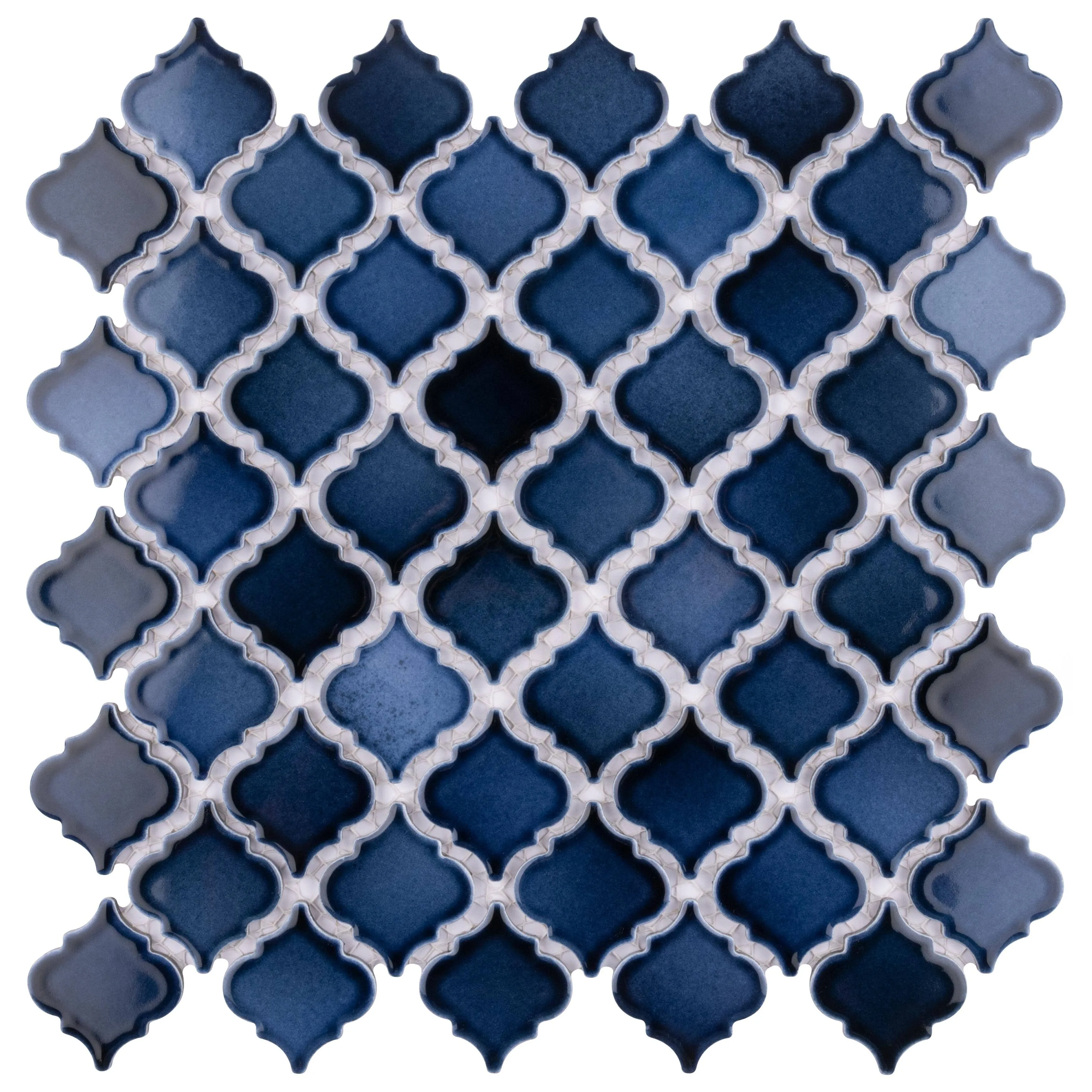 Hudson Tangier 2" x 2" Porcelain Arabesque Mosaic Wall & Floor Tile Color: Midnight Merola Tile