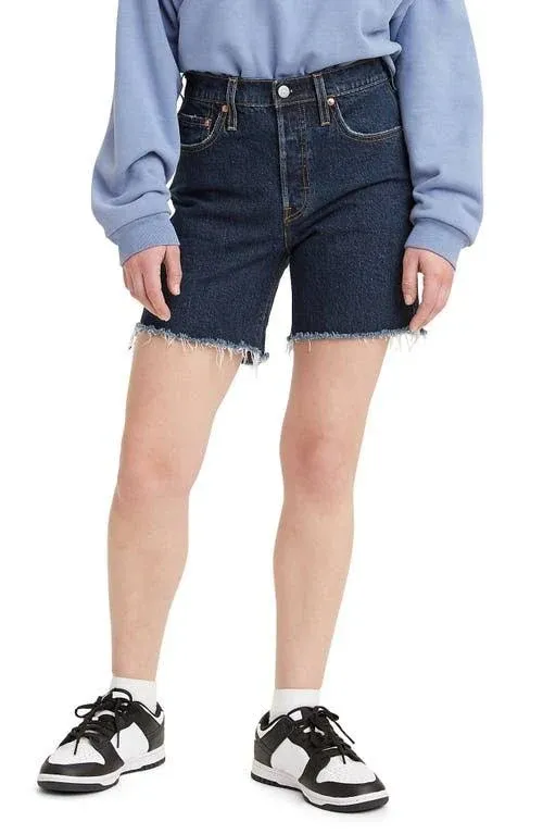 Levi's 501 Original High Rise Mid-Thigh Women's Shorts - Salsa 23