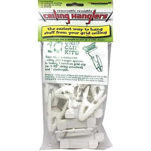 Really Good Stuff LLC Ceiling Hangers Grid Clip Kits 10 Pack