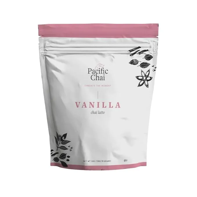 Pacific Chai Vanilla Chai Latte Powder Mix, Instant Hot, Iced or Blended Vanilla Chai Tea Latte, 3 lb (Pack of 1)