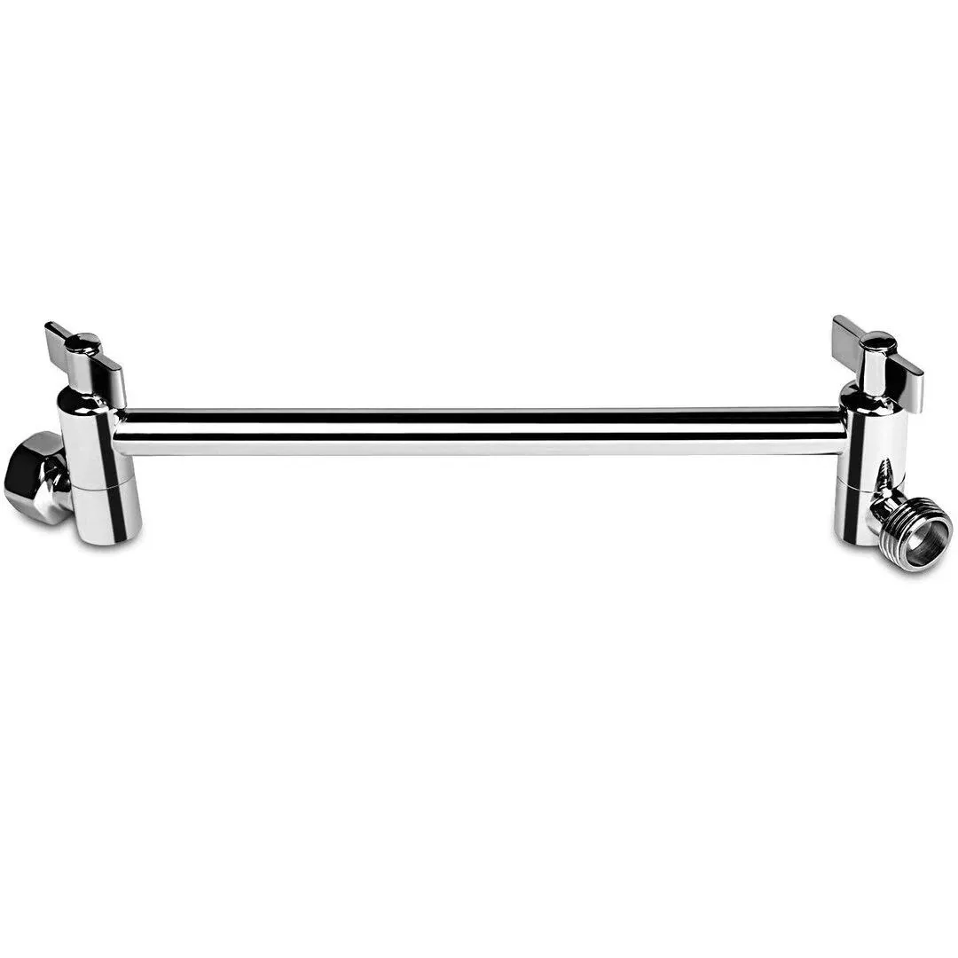 Blue Ocean 11 Inch Shower Arm SA001 Universal Adjustable Height Solid Brass Shower Head Extension Arm, Anti-leak & Rust-Proof