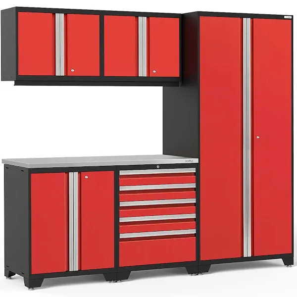 NewAge Products Pro Series Red 6 Piece Set, Garage Cabinets, 59816