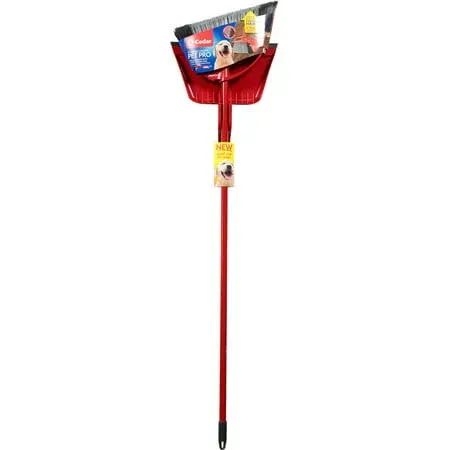 O-Cedar Pet Pro Broom & Step-On Dustpan PowerCorner