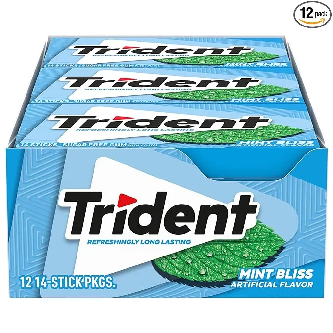 Trident Gum Sugar Free Mint Bliss