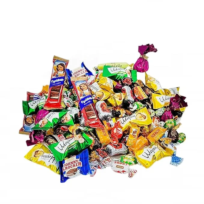 Supreme Sweets Candy Mix Gift Bag - Ukrainian Candy Mix - Ulitimate Assortment of Chocolate and Caramel Party Candy Mix of Eastern European Candies– Variety of Ukrainian Candies by the Pound (450g / 1 lb)