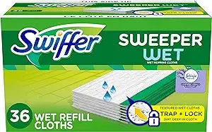 Swiffer Sweeper TRAP + LOCK Wet  Mop Cloth, Lavender, 24/Pack (15846)