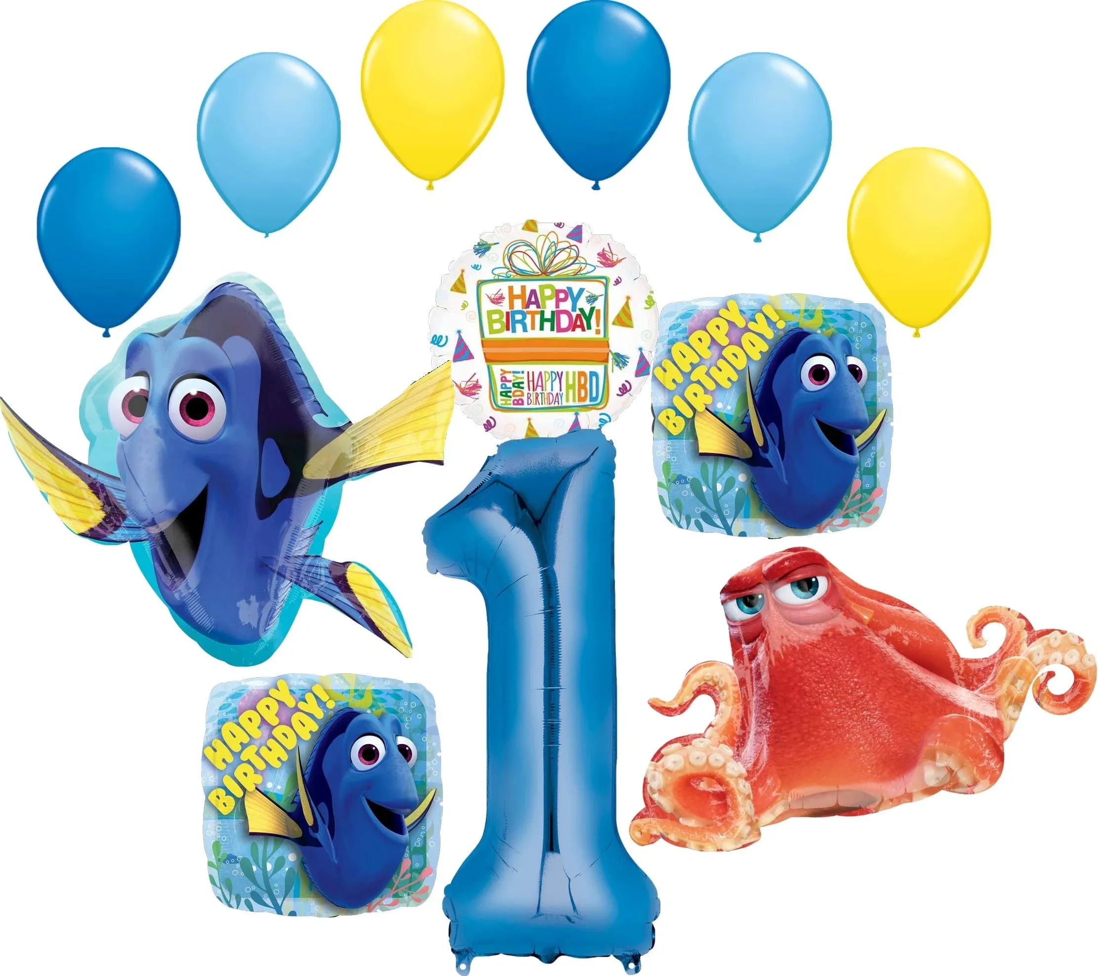 Anagram Finding Dory Party Supplies 1st Birthday Balloon Bouquet Decorations