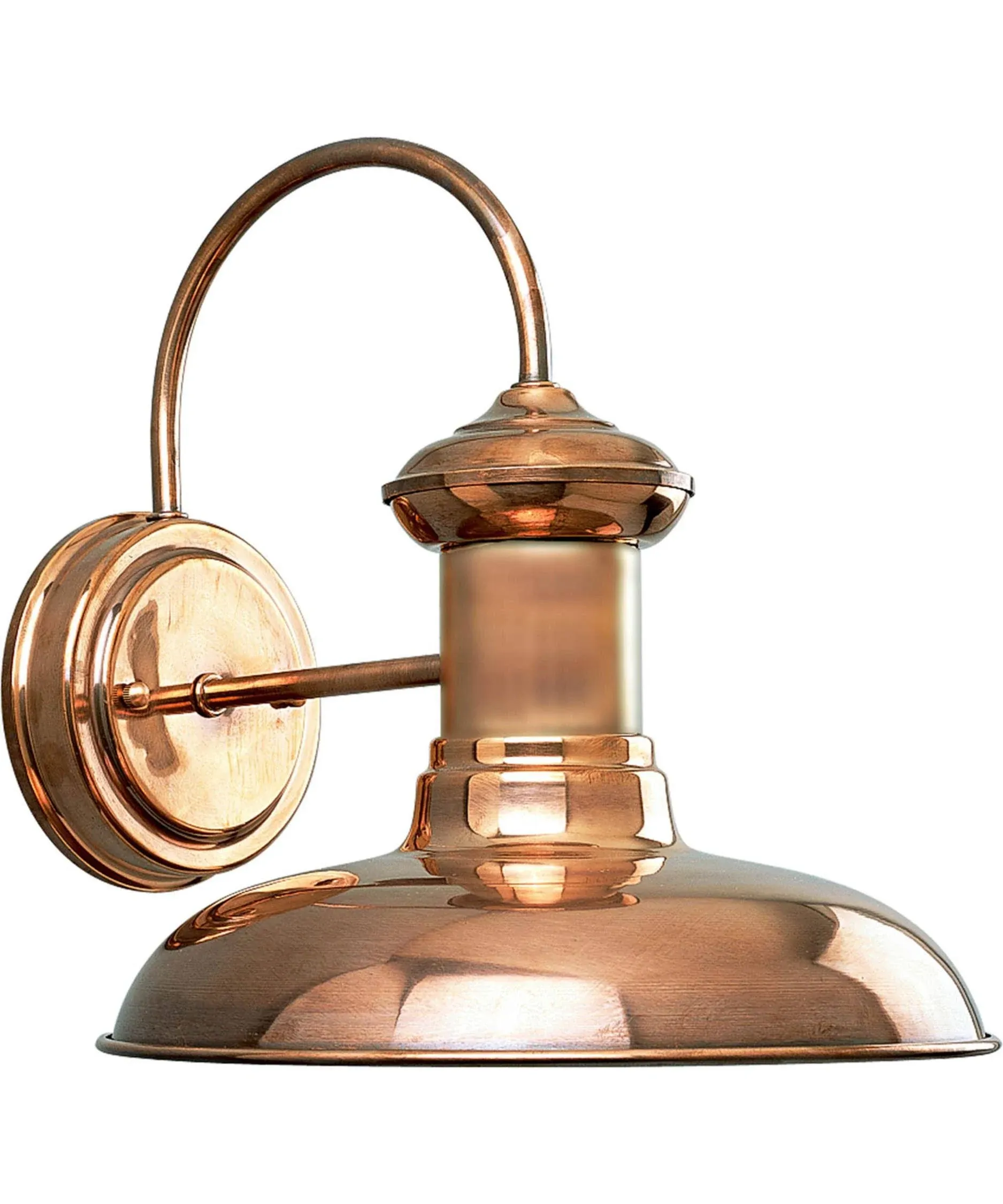 Brookside 1 Light 11 inch Cognac Outdoor Wall Lantern in Copper, Medium