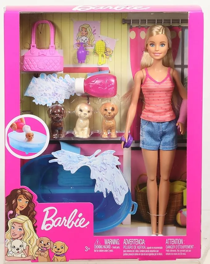 Barbie Doll/Pets - Puppy Bath Time playset