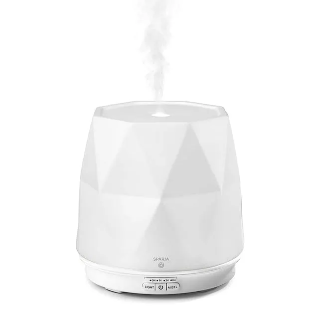 SPARIA Ceramic Ultrasonic Essential Oil Diffuser for Aromatherapy.