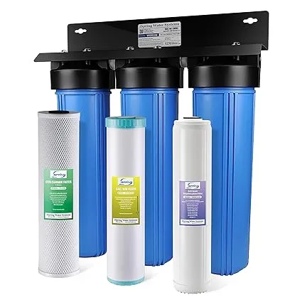 iSpring WGB32B-KDS Whole House Water Filter System w/ Polyphosphate Anti-Scale, GAC+KDF, and Carbon Block Water Filters