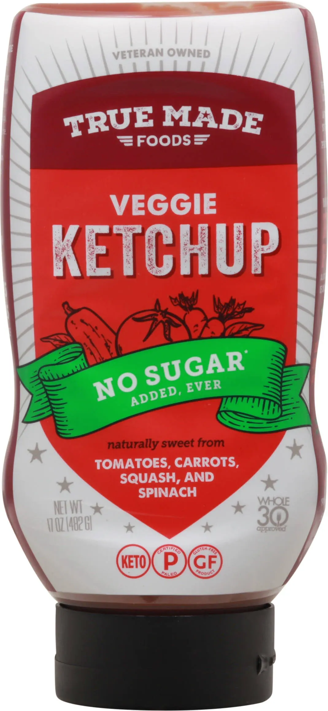 True Made Foods Ketchup Vegetable No Added Sugar