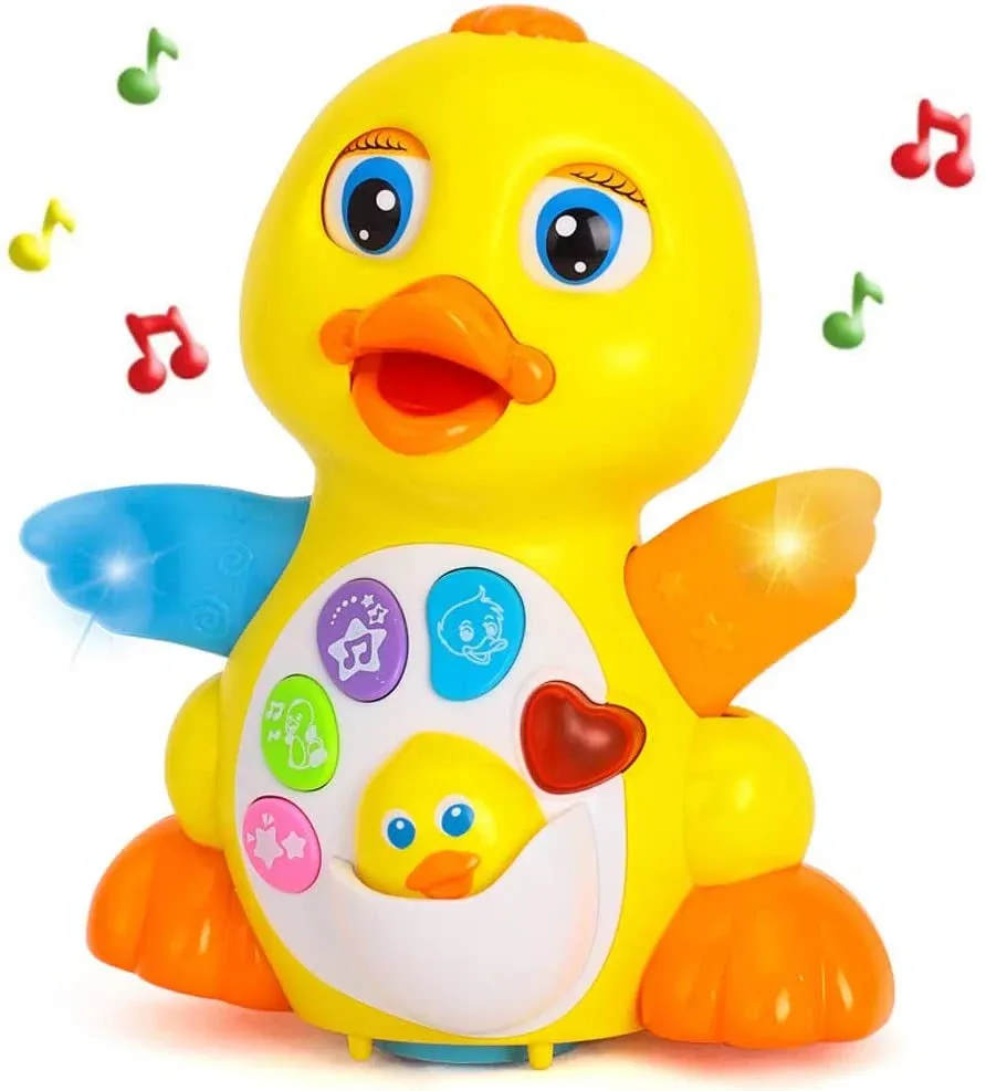 Yiosion Musical Flapping Yellow Duck Interactive Action Educational Learning ...