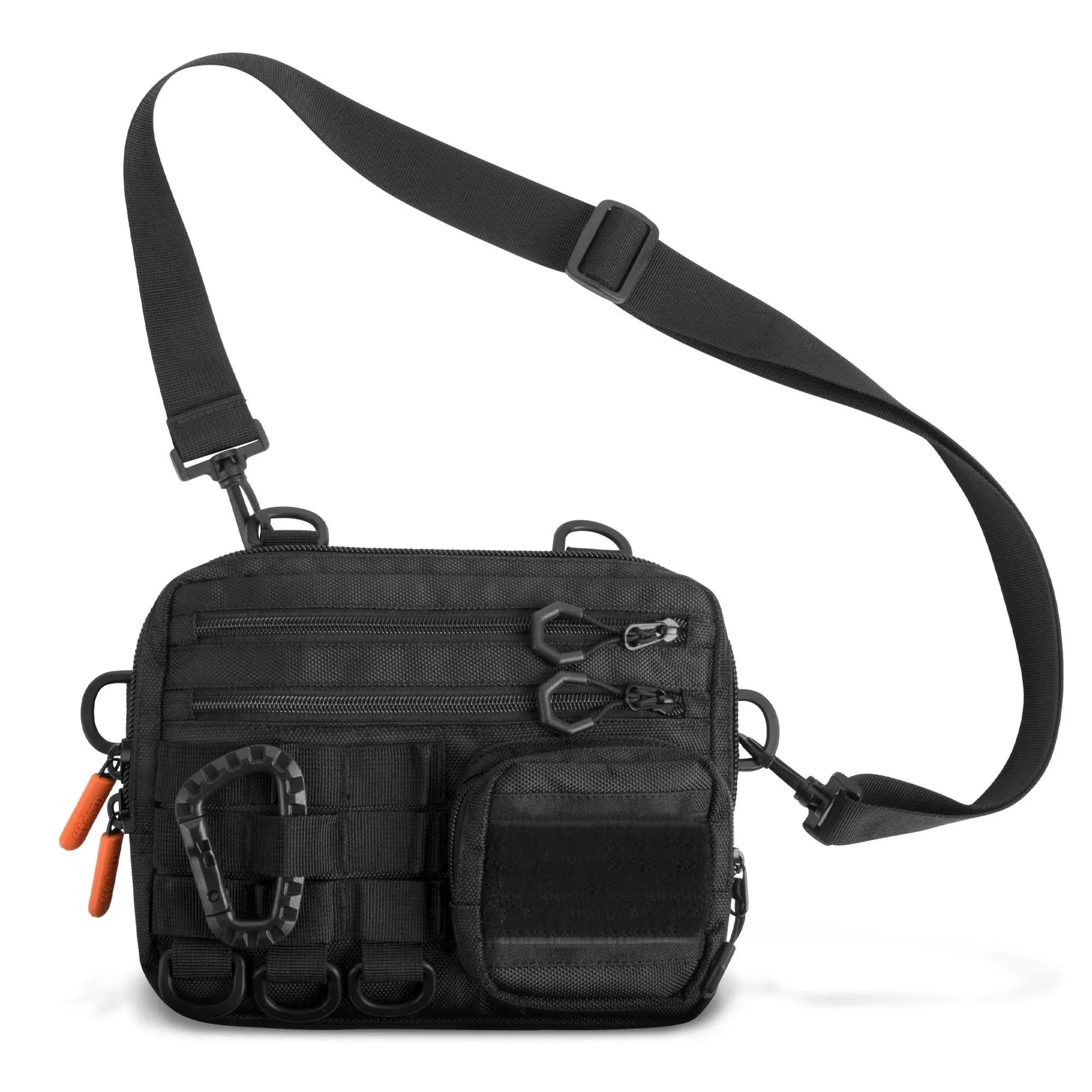  Small Tactical Messenger Bag For Men. Multiple Ways to Black Casual Carry