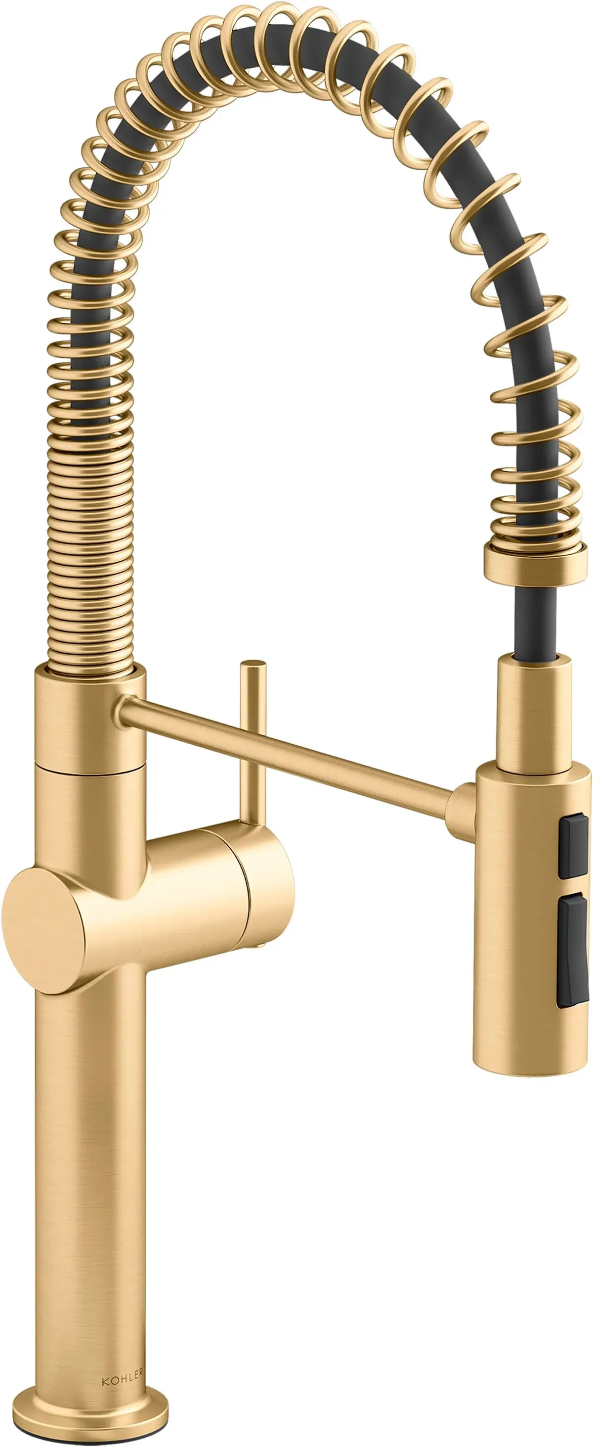 Kohler K-22973-2MB Crue Single-Handle Semi-Professional Kitchen Sink Faucet - Vibrant Brushed Moderne Brass