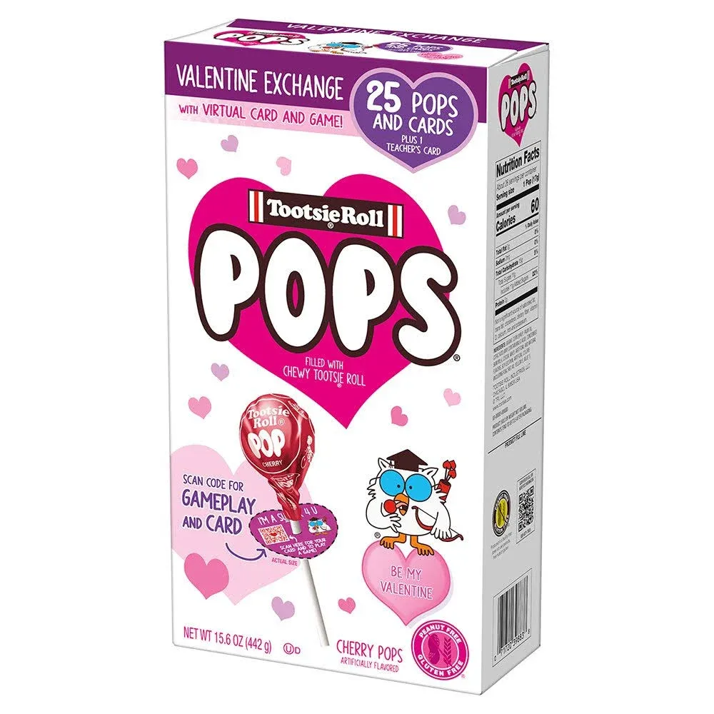 Tootsie Pop Valentine Friendship Exchange Kit, 15.6 ounce Box