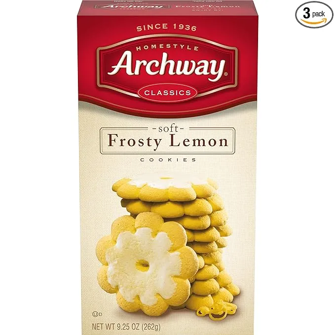 Archway Cookies, Soft Frosty Lemon Cookies, 9.25 oz (Pack of 9)