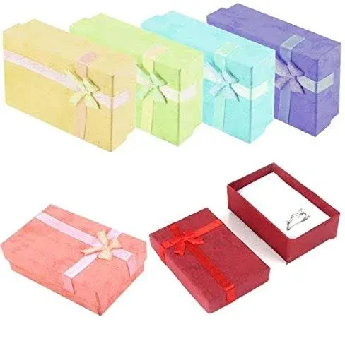 12 Pack Cardboard Jewelry Gift Boxes for Earrings Necklaces Rings Bracelets