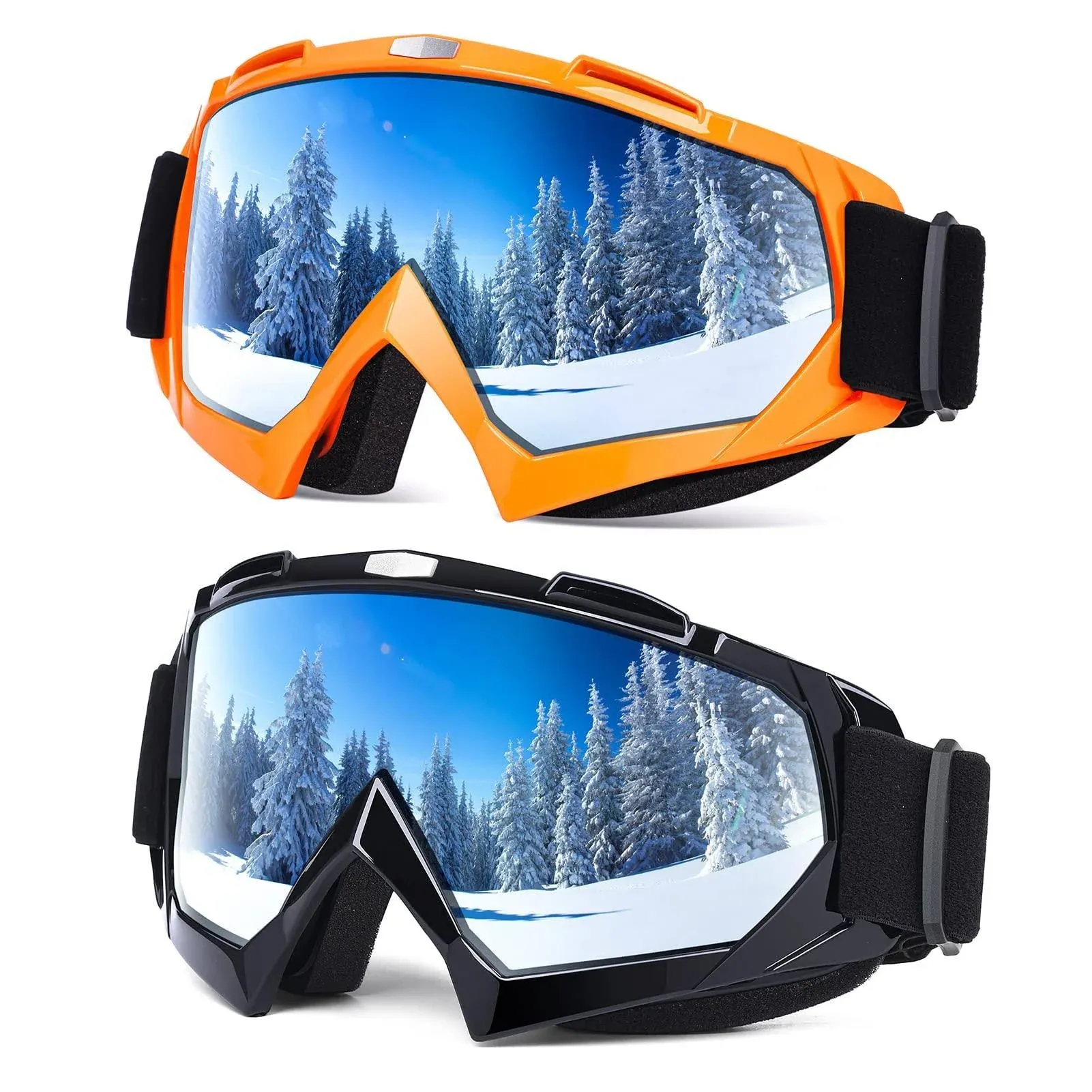 Braylin Adult Ski Goggles, 2-Pack Snowboard Goggles for Youth, Teens, Men & Women ...