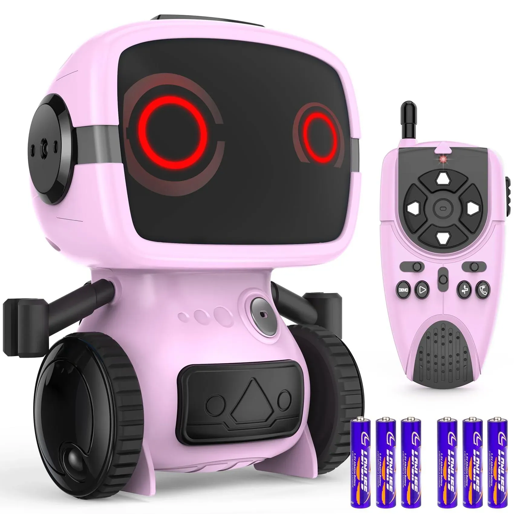 Dandist Robot Toys for Girls, Remote Control Robots for Kids, Talkie and Programming Toy Robot with Auto-Demonstration, Flexible Arms, Dance Moves, Music, and Funny Big Eyes, Girl Toys Age 6-8 2-7