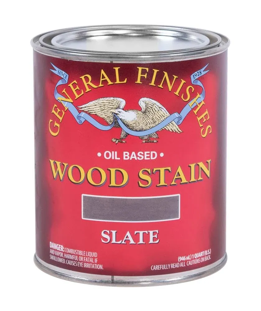 General Finishes Oil Based Penetrating Wood Stain, 1 Quart, Slate