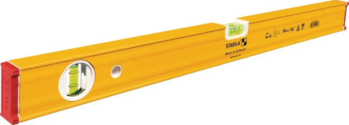 STABILA 80AS-2 Series 60cm Level, Yellow, 24"