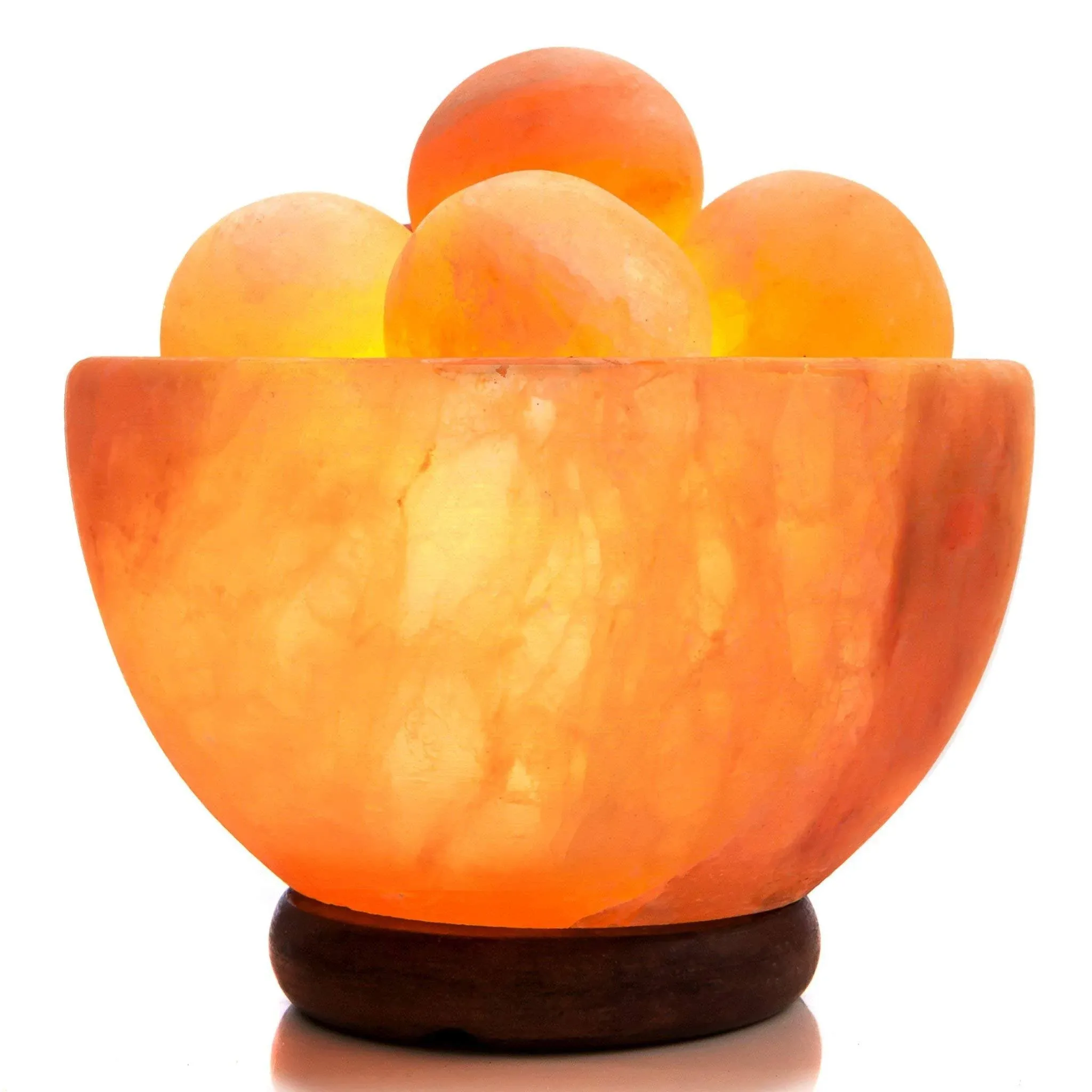 Himalayan Salt Lamp Bowl with 6 Heated Salt Massage Massage Bowl